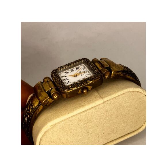 Chico's Distressed Gold Tone Cuff Watch, Women's , Analog, Quartz, Boho - Picture 3 of 7